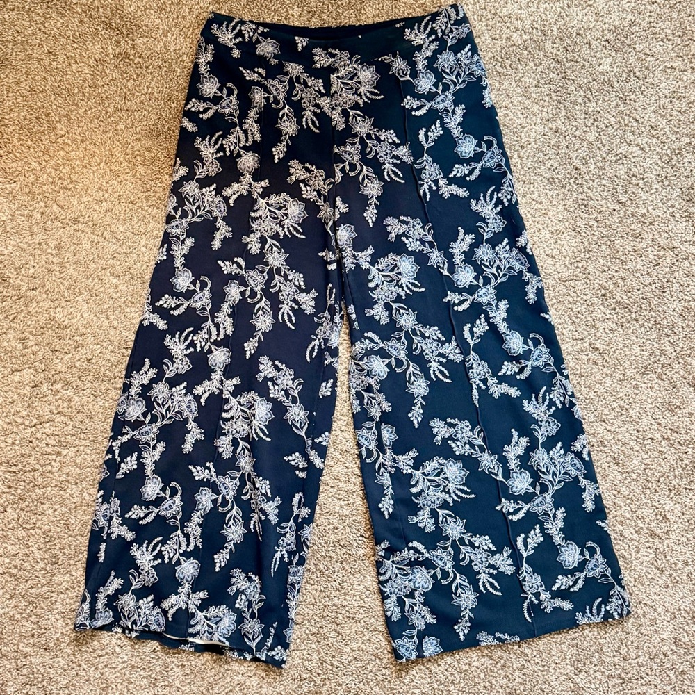 J Jill Wearever Collection wide leg cropped pants